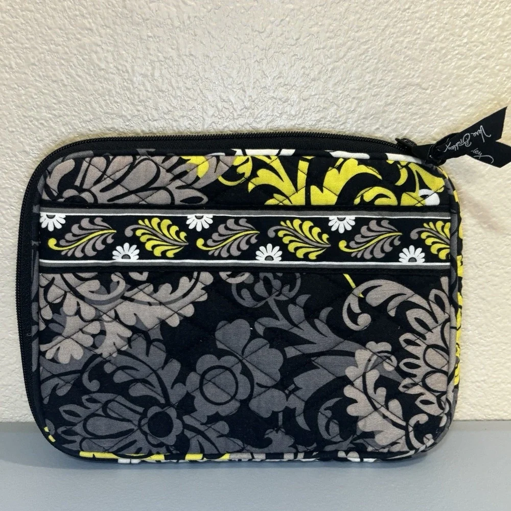 Vera Bradley Tablet Tech Kindle‎ iPad Mini Sleeve Quilted Yellow Black White